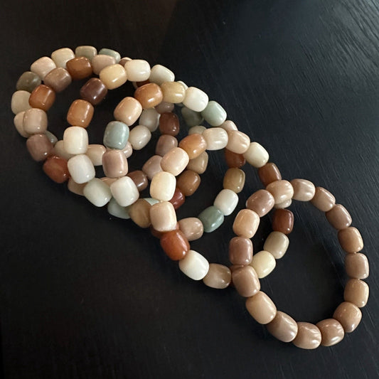 Rice Cake Milk Coffee Series Bodhi Bead Bracelet - Touch Bling
