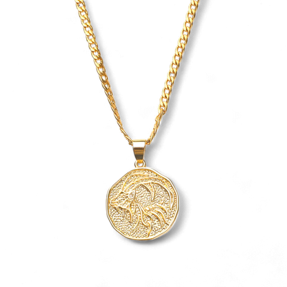 Astrological Sign Coin Pendant Necklace