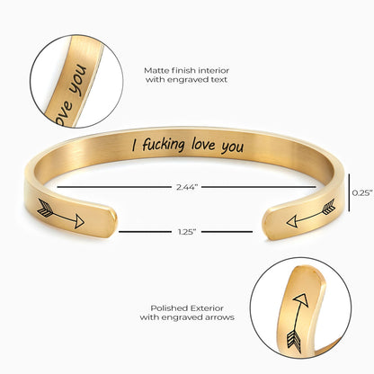I Fucking Love You Personalizable Cuff Bracelet