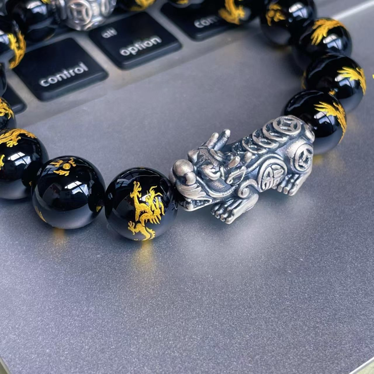 The Imperial Guardian Pixiu Obsidian Bracelet
