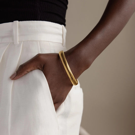 Thick Snake Chain Bangle