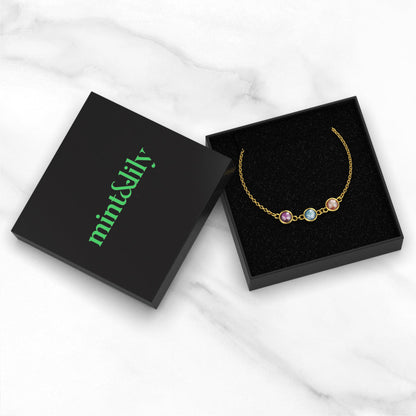 Personalized Birth Stone Bracelet