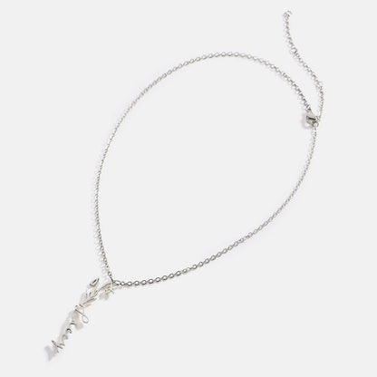 Birth Flower Name Necklace