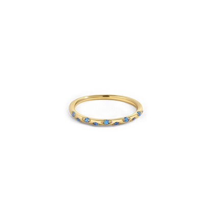 Dainty Birthstone Constellation Band
