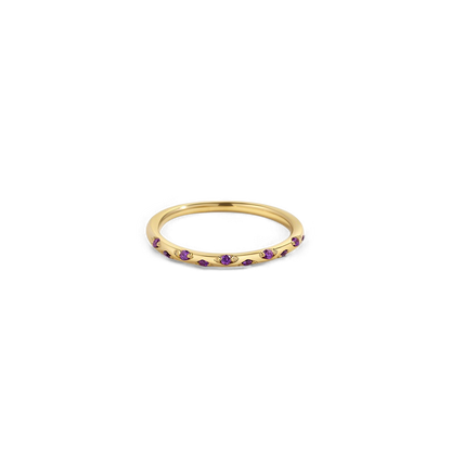 Dainty Birthstone Constellation Band