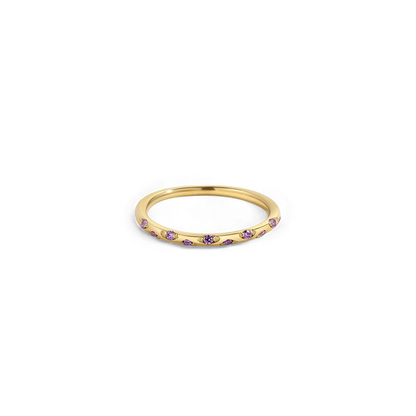 Dainty Birthstone Constellation Band