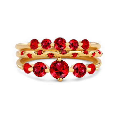 Birthstone Stacking Ring Set