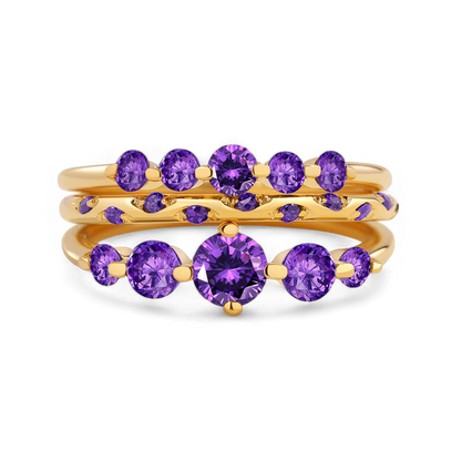 Birthstone Stacking Ring Set