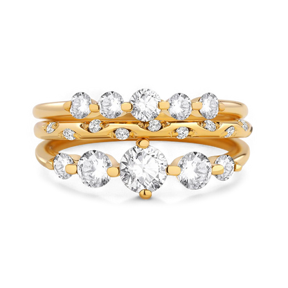 Birthstone Stacking Ring Set