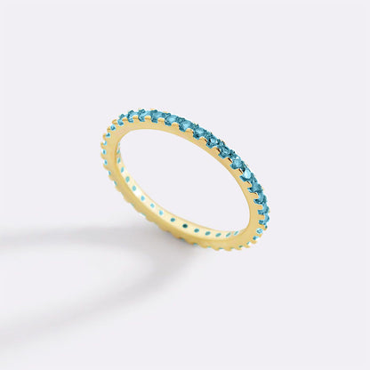 Birthstone Eternity Stacking Ring