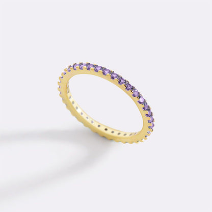 Birthstone Eternity Stacking Ring