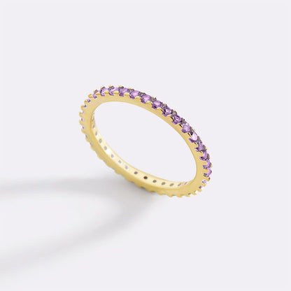 Birthstone Eternity Stacking Ring