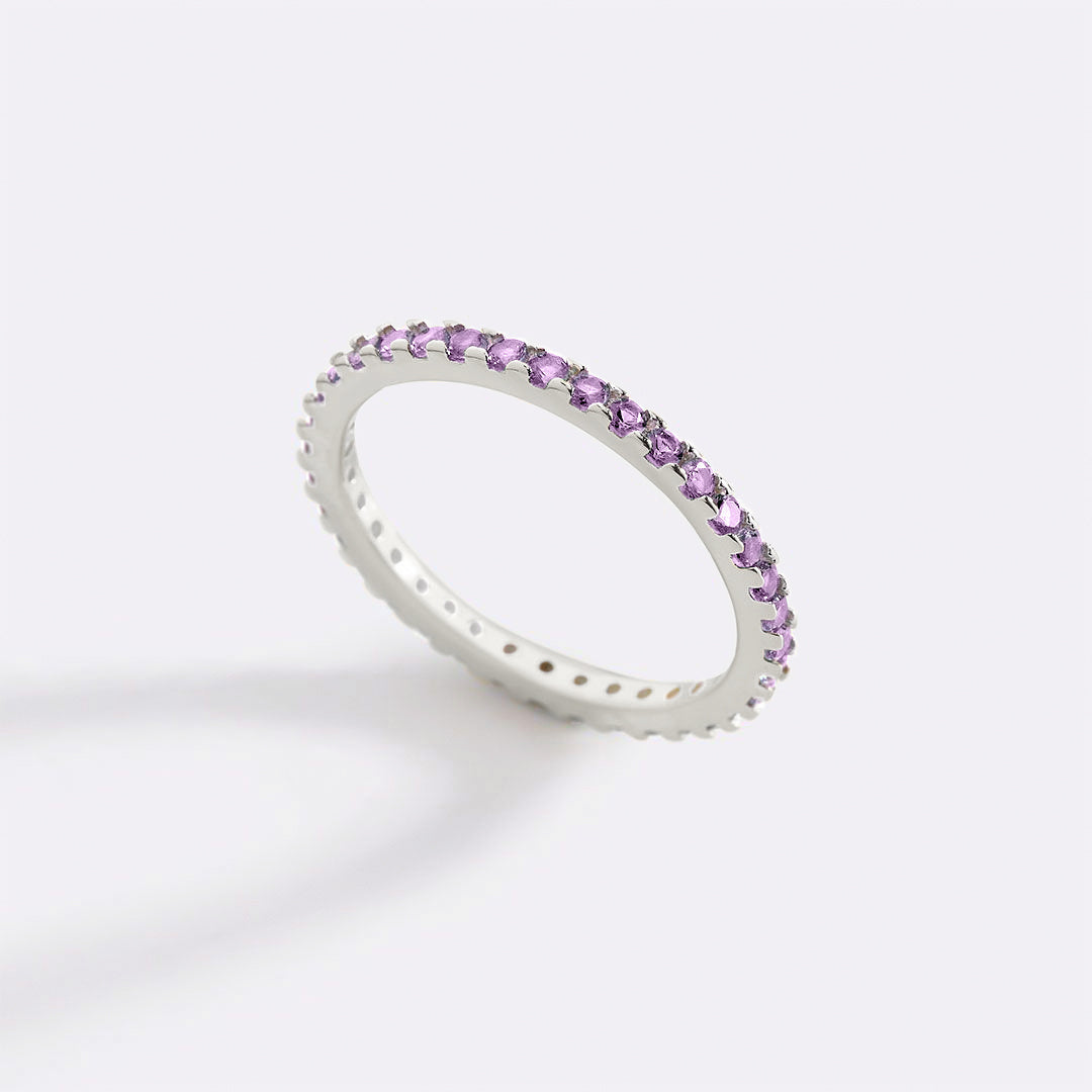 Birthstone Eternity Stacking Ring
