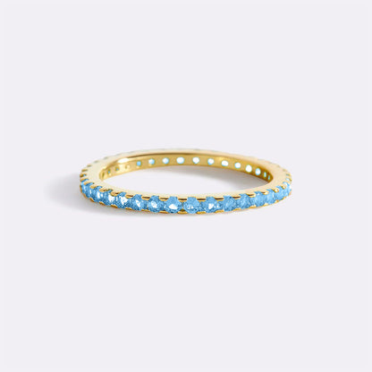 Birthstone Eternity Stacking Ring