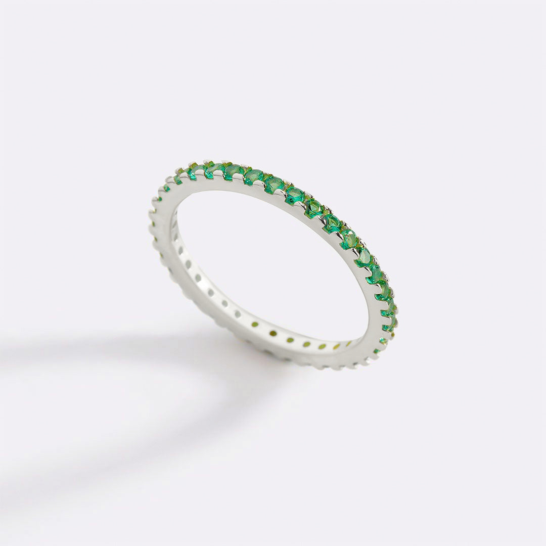 Birthstone Eternity Stacking Ring