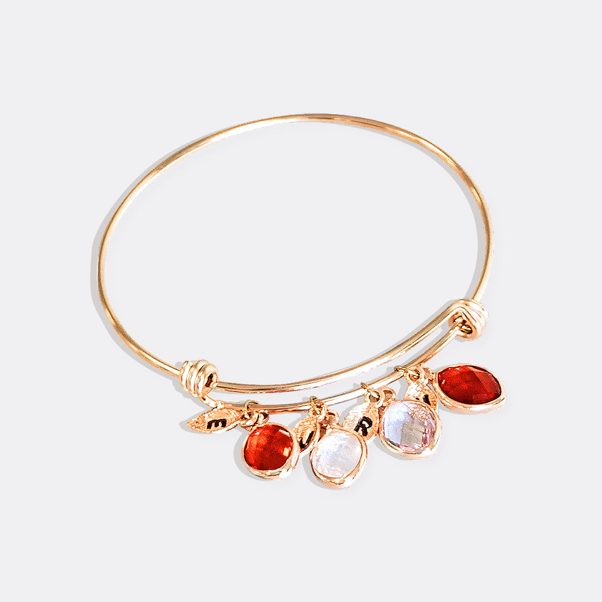 Armband mit Geburtsstein-Familienanhänger