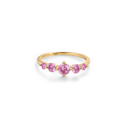 Five Stone Birthstone Statement Ring