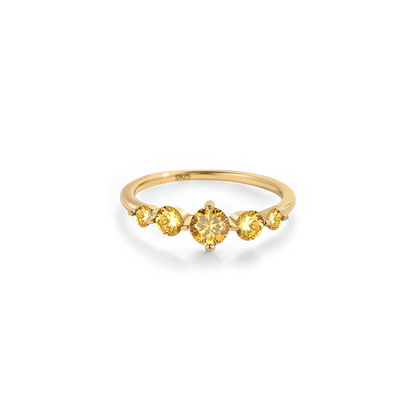 Five Stone Birthstone Statement Ring