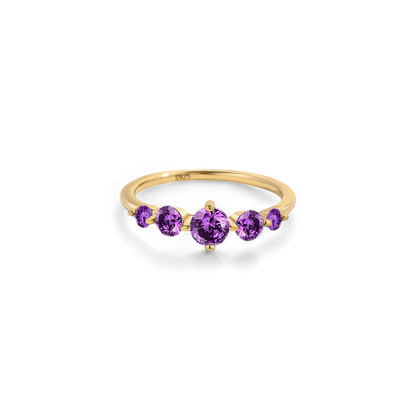 Five Stone Birthstone Statement Ring