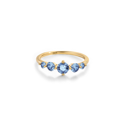 Five Stone Birthstone Statement Ring