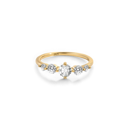 Five Stone Birthstone Statement Ring
