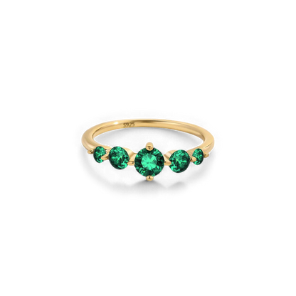 Five Stone Birthstone Statement Ring