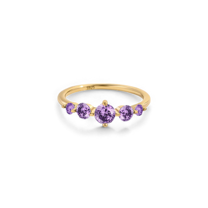 Five Stone Birthstone Statement Ring