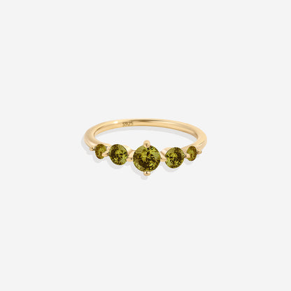 Five Stone Birthstone Statement Ring