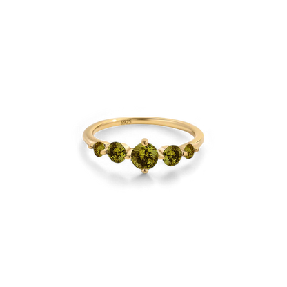 Five Stone Birthstone Statement Ring