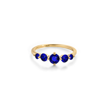 Five Stone Birthstone Statement Ring