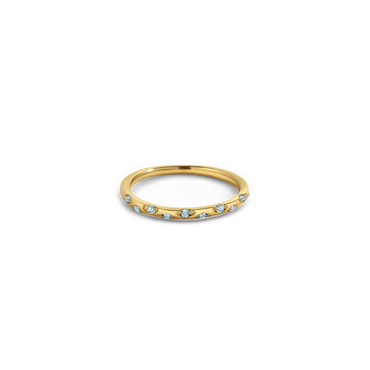 Dainty Birthstone Constellation Band