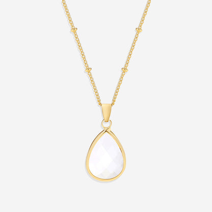 Birthstone Drop Pendant Necklace