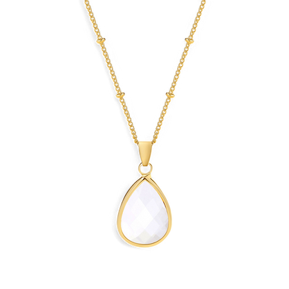 Birthstone Drop Pendant Necklace