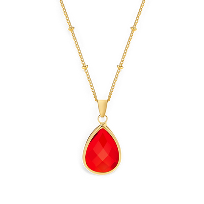 Birthstone Drop Pendant Necklace