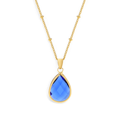 Birthstone Drop Pendant Necklace
