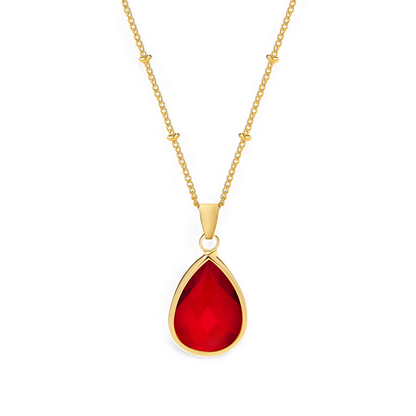 Birthstone Drop Pendant Necklace
