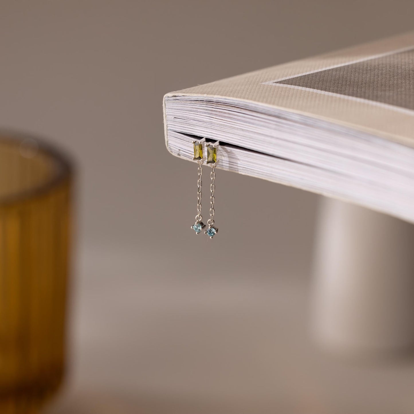 Duo Birthstone Drop Studs