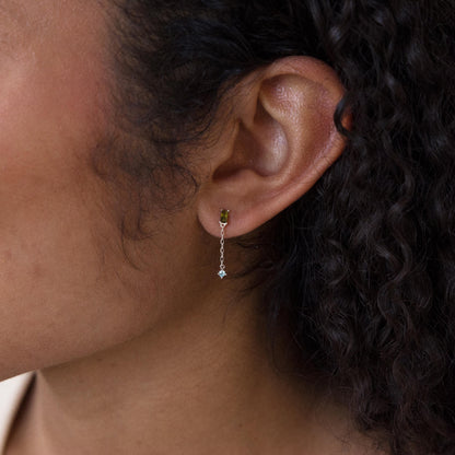 Duo Birthstone Drop Studs