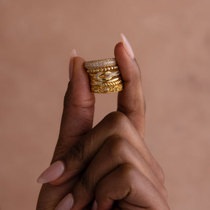 Pave Double Knot Ring