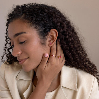 Toi et Moi Baguette Birthstone Studs