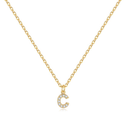 Pavé Uppercase Initial Necklace