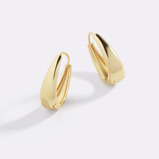 Chunky Teardrop Hoop Earrings
