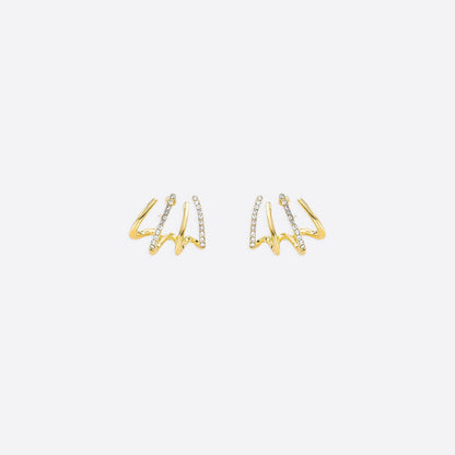 Claw Stud Wrap Earrings