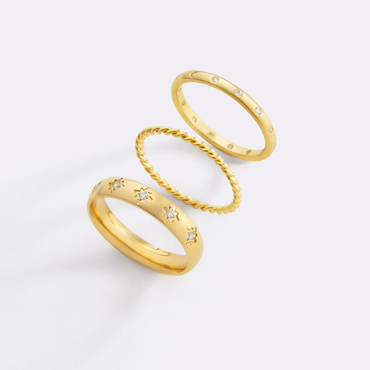 Cosmic Stacking Ring Set