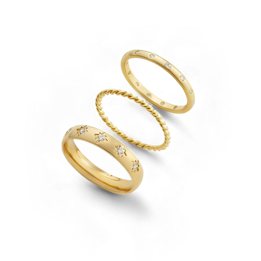 Cosmic Stacking Ring Set