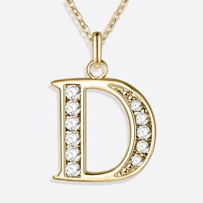 Crystal Accent Letter Satellite Necklace