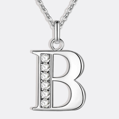 Crystal Accent Letter Satellite Necklace