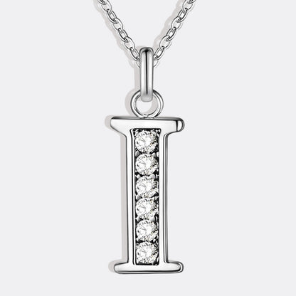 Crystal Accent Letter Satellite Necklace