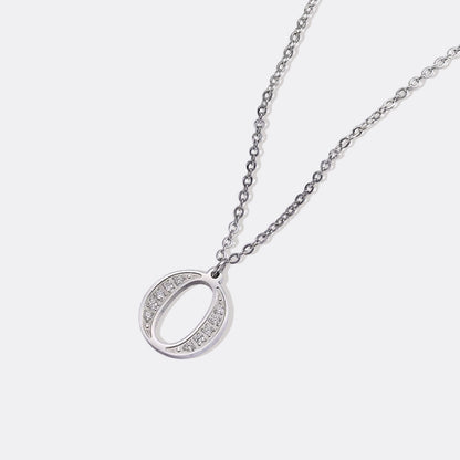 Crystal Accent Letter Satellite Necklace