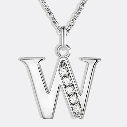 Crystal Accent Letter Satellite Necklace